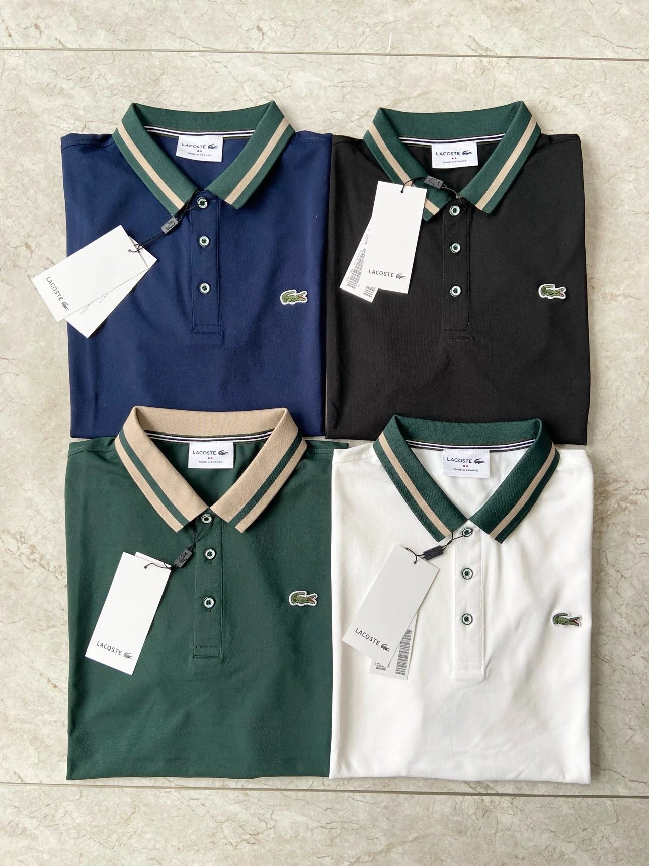 Lacoste Men's Contrast Collar Piqué Polo Shirt Collection