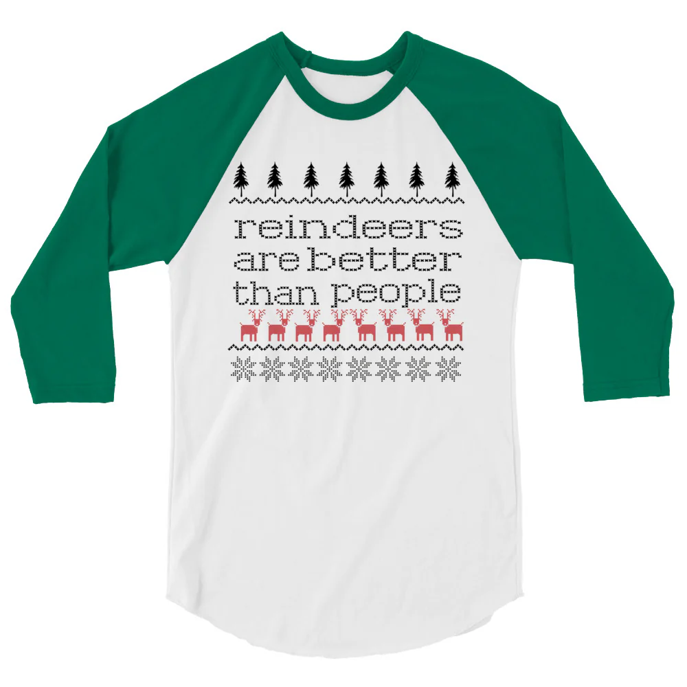 Disney Frozen Sven Raglan Shirt Disney Christmas Shirt Frozen Christmas Reindeer Are Better Than People Raglan Shirt