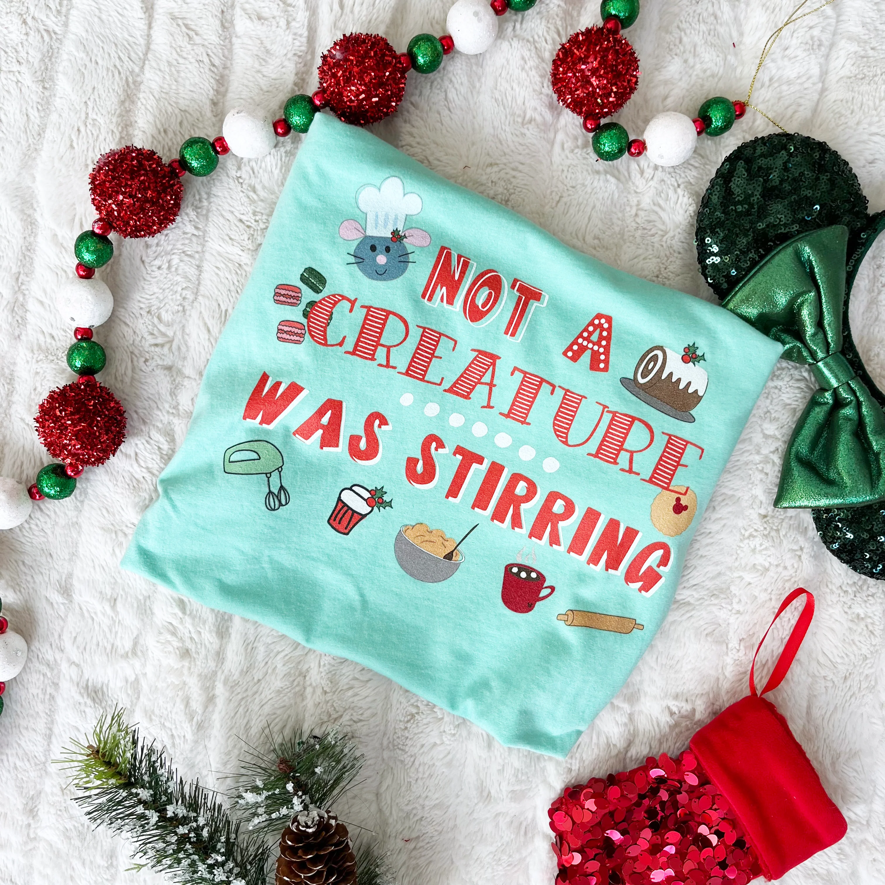 Remy Disney Christmas T-shirt Ratatouille Epcot Festival of Holidays Short-Sleeve Unisex T-Shirt