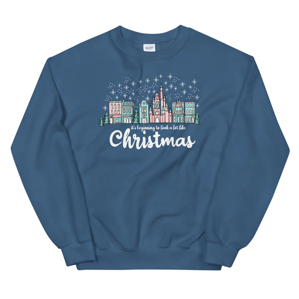 Christmas on Main Street Sweatshirt It's Beginning to Look a Lot Like Christmas Disney Christmas Unisex Sweatshirt