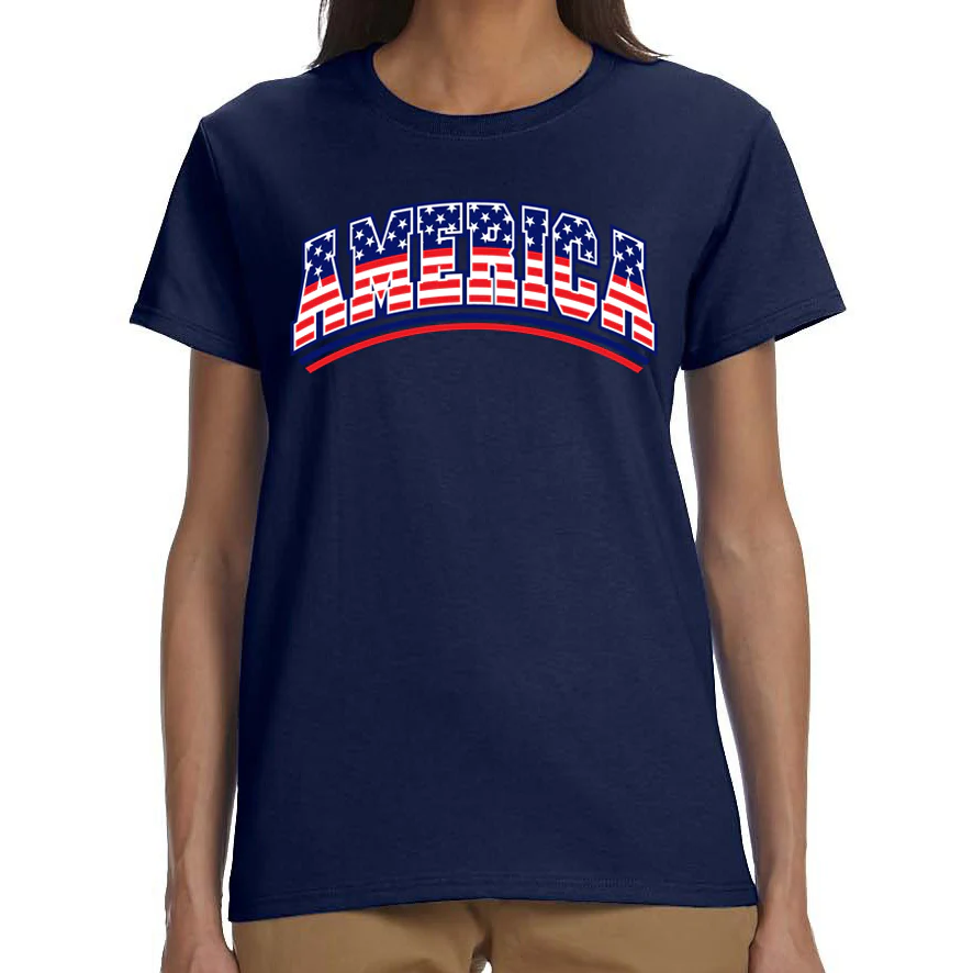 Women's America Stars and Stripes T-Shirt