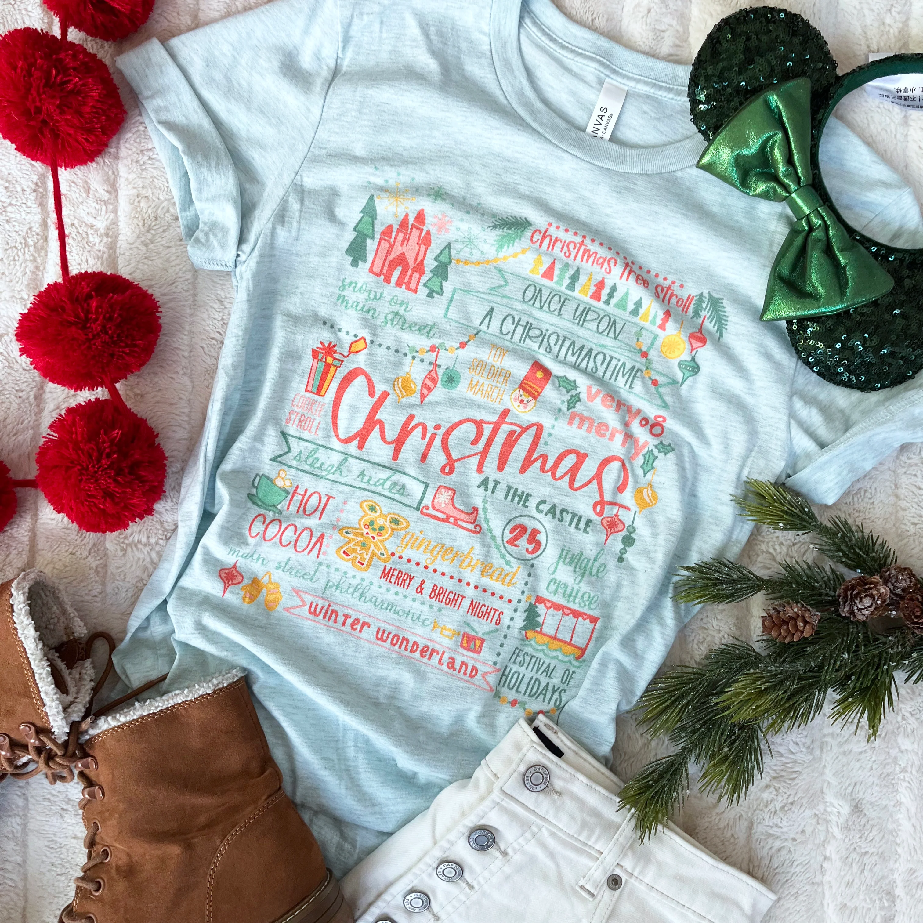 Disney Christmas List T-shirt Disney Shirt Disney at Christmas T-Shirt