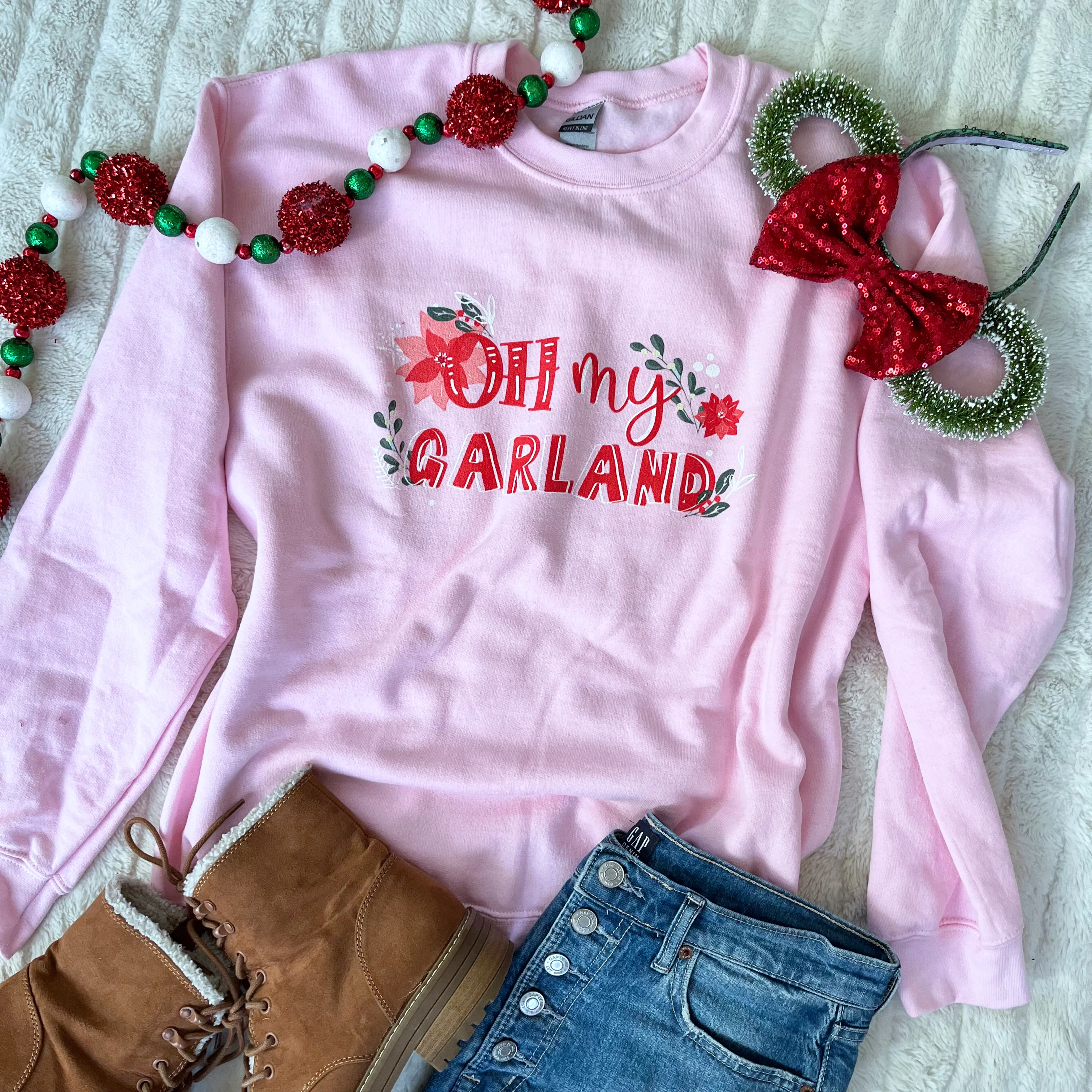 Noelle Sweatshirt Disney Christmas Disney Plus Oh My Garland Christmas Sweatshirt