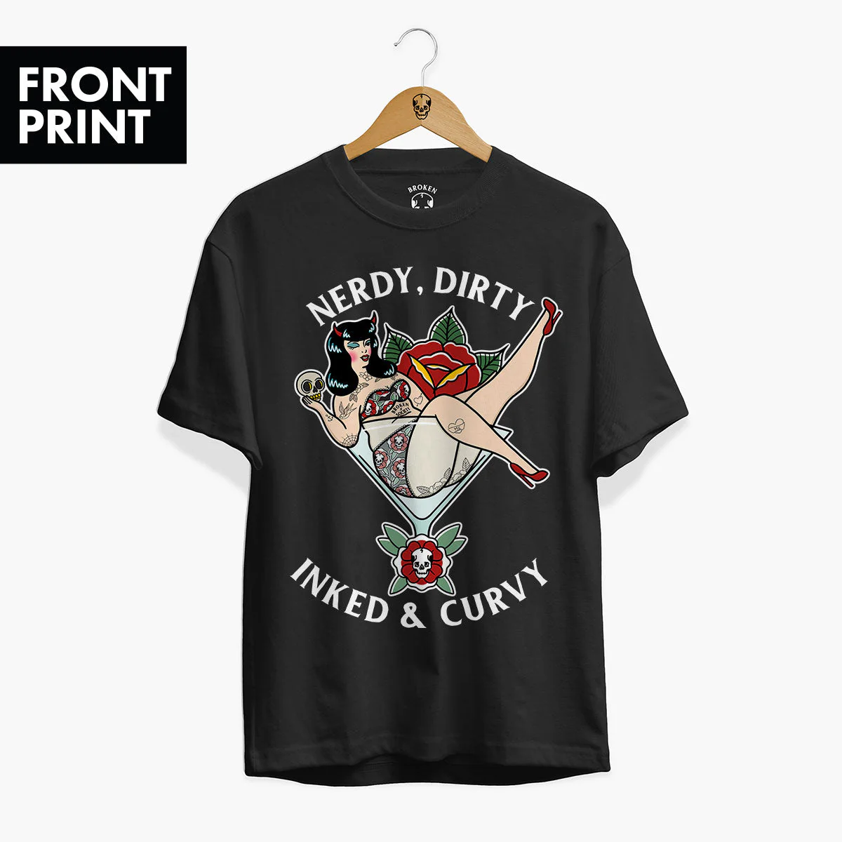 Nerdy Dirty Front Print T-shirt (Unisex)