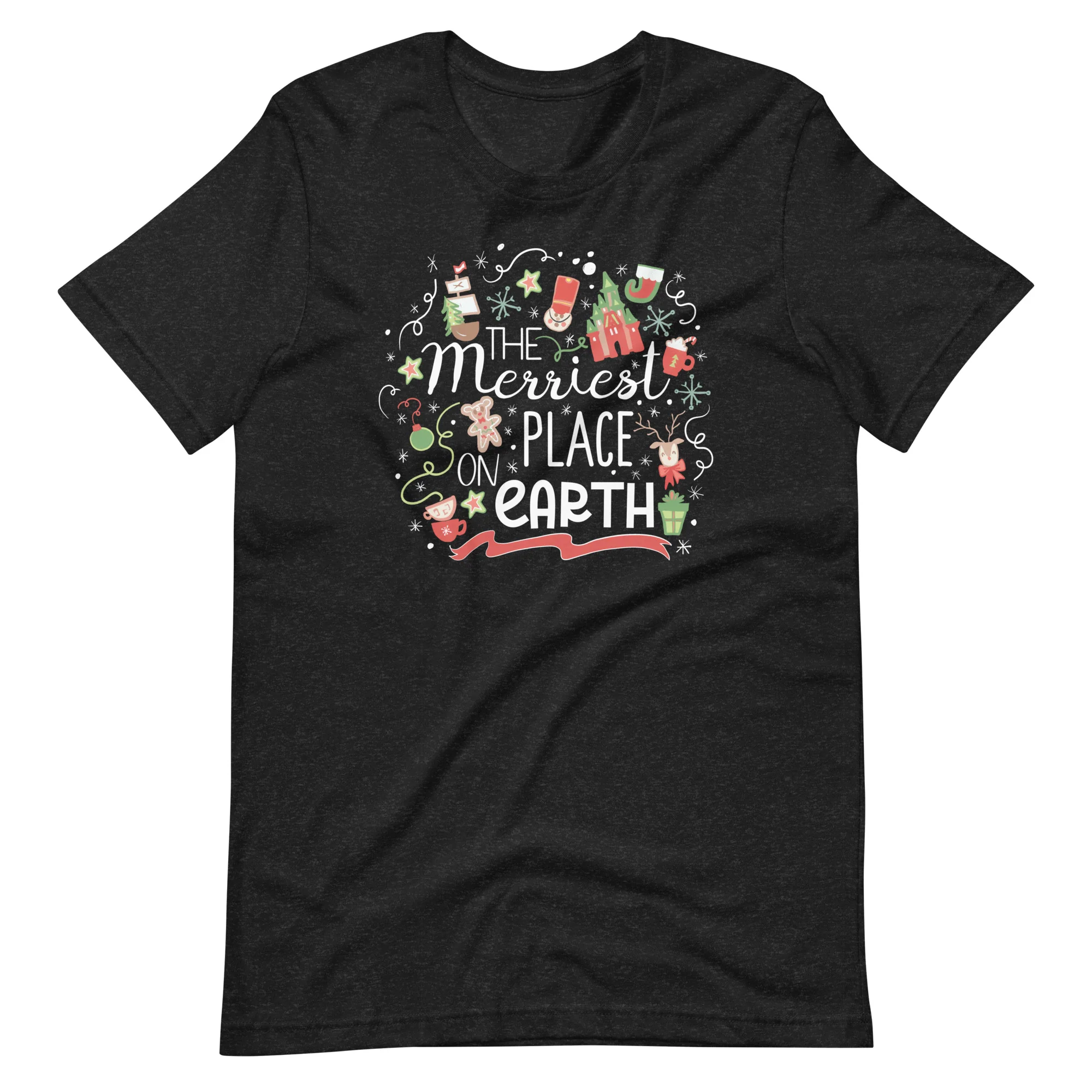 Disney Christmas Merriest Place on Earth T-Shirt Disney Parks Holiday Shirt Disney Family T-shirt