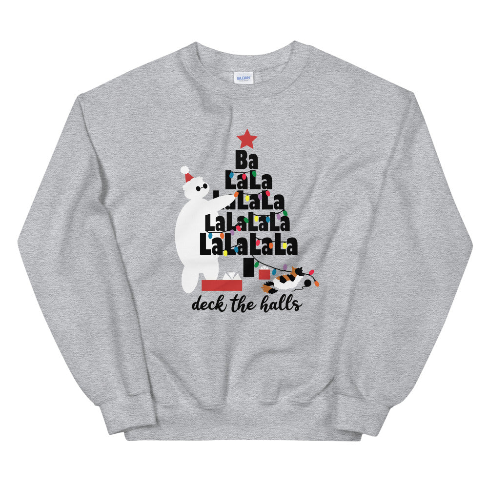 Baymax Disney Christmas Sweatshirt Christmas Tree with Furry Baby Unisex Sweatshirt
