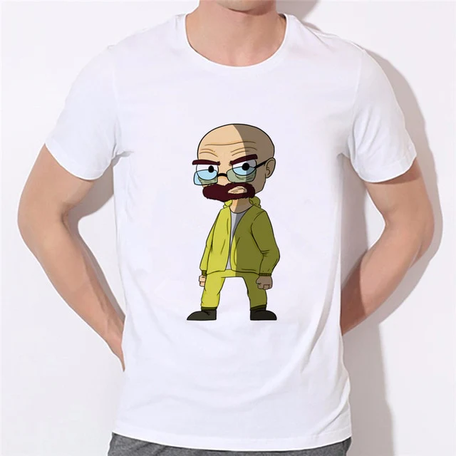 Fashion Breaking Bad T Shirts Men Heisenberg  Hombre Men Tee Shirt Tops Sleeve boy T-shirts 43N-4#