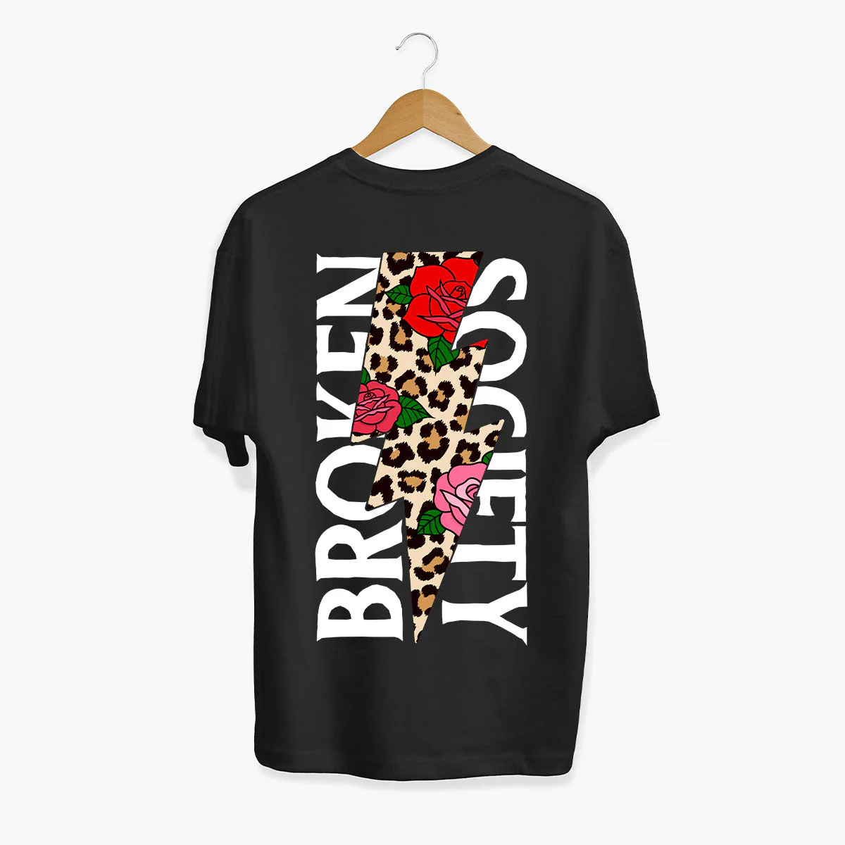 T-Shirt mit Rosen- und Tiermuster (Unisex)
