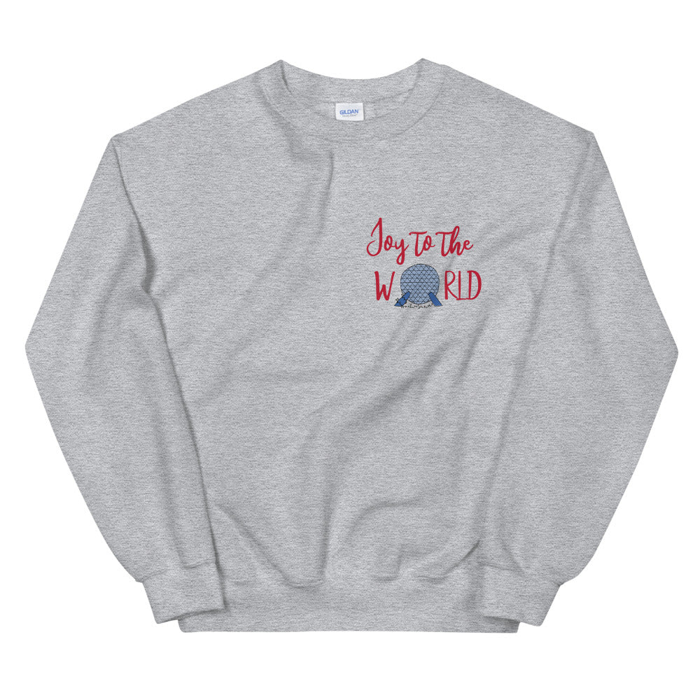 Epcot Holiday Sweatshirt Joy to the World Showcase Christmas Unisex Crew Sweatshirt