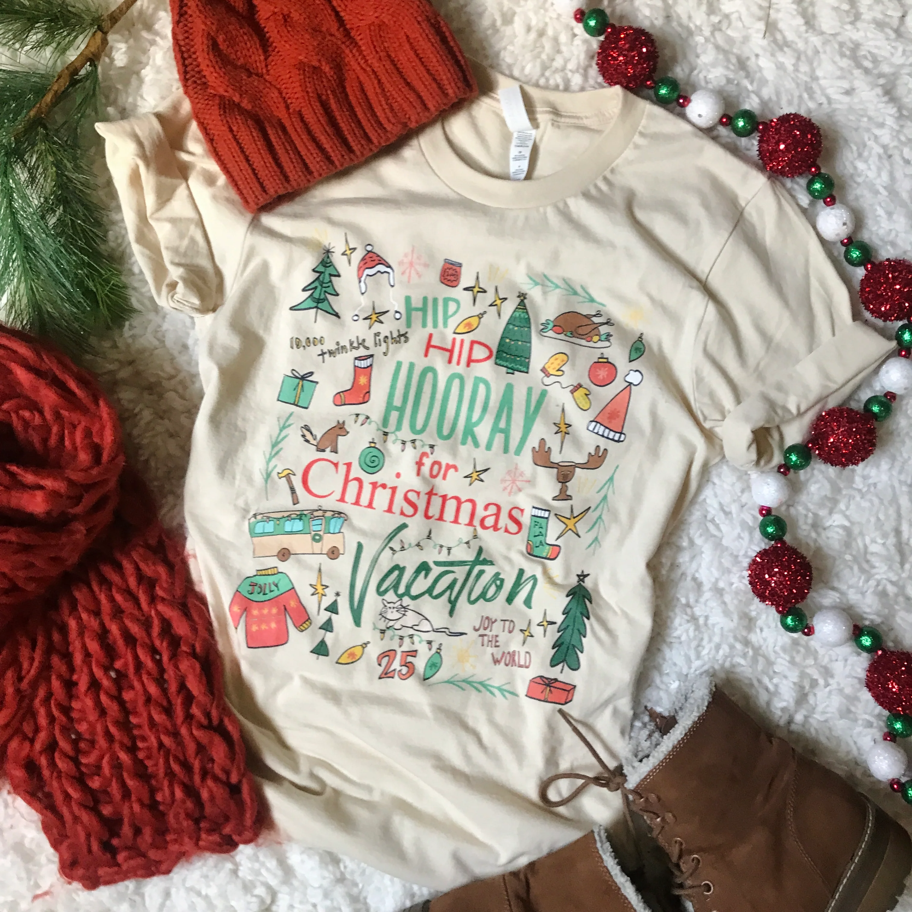 Christmas Vacation T-Shirt Hip Hip Hooray for Christmas Vacation Griswold Family Christmas T-Shirt