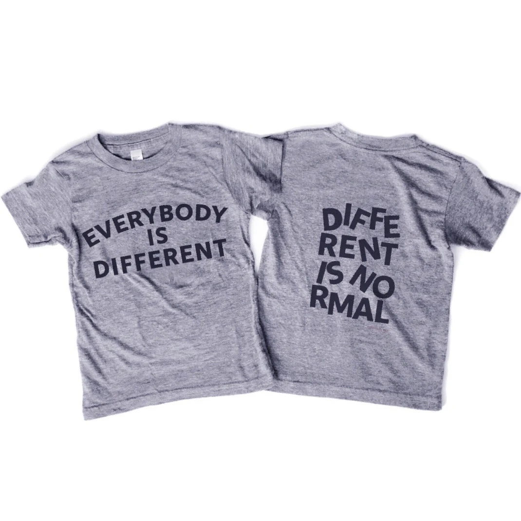 EVERYBODY IS DIFFERENT, DIFFERENT IS NORMAL KIDS T-SHIRT