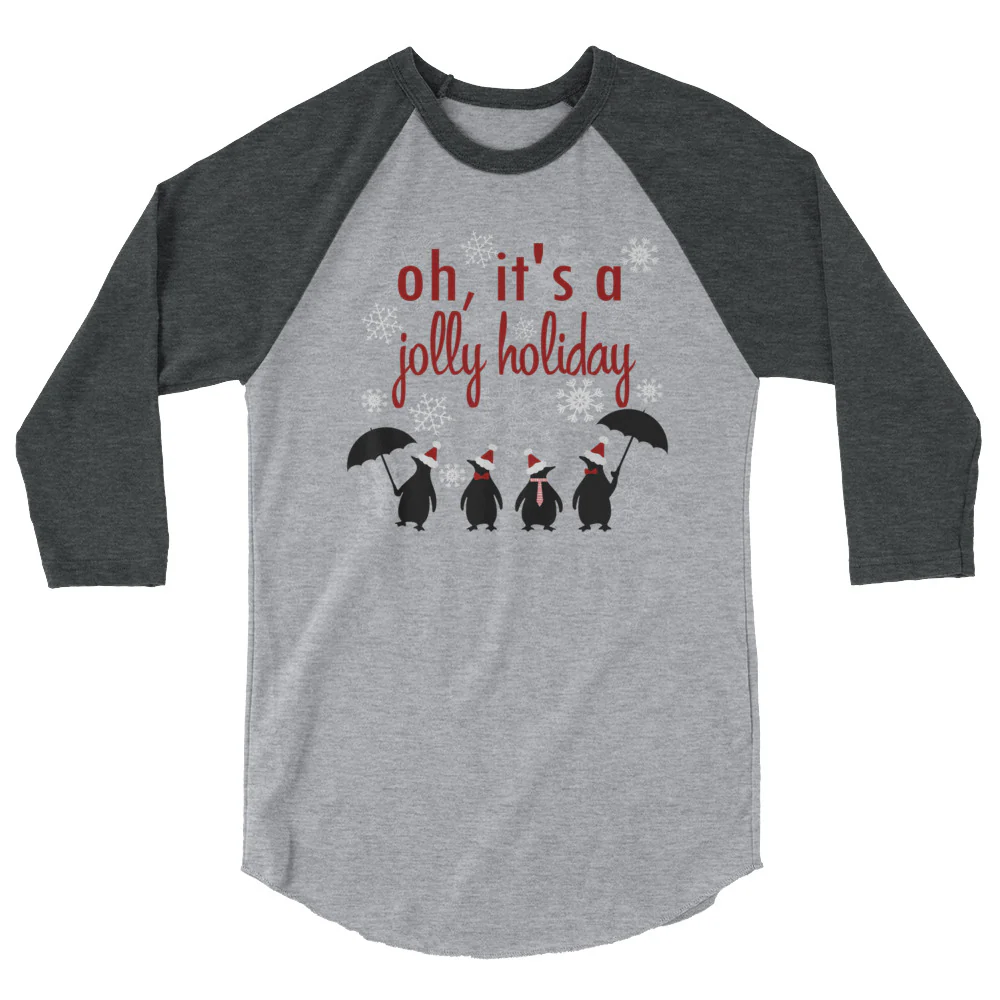 Jolly Holiday Snowfall, Disney Christmas Mary Poppins Raglan