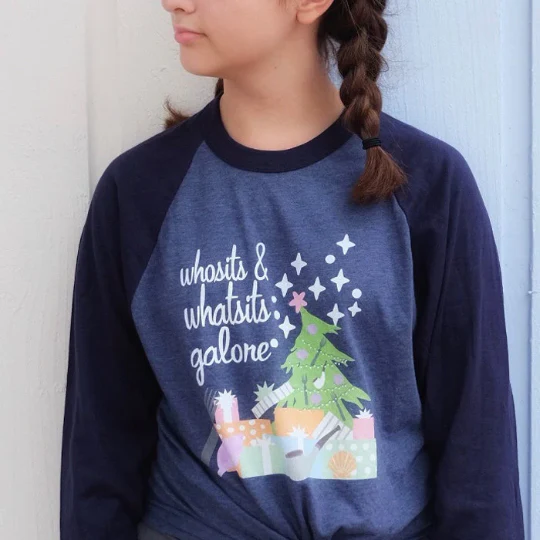 Little Mermaid Christmas Whosits and Whatsits Galore, Disney Christmas Raglan Shirt