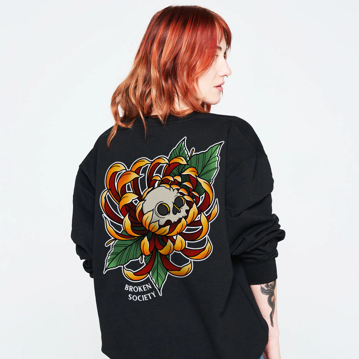 Skull Flower Sweatshirt (Unisex)