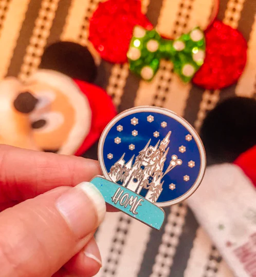 Snowglobe Cinderella Castle Pin Home for the Holidays Pin