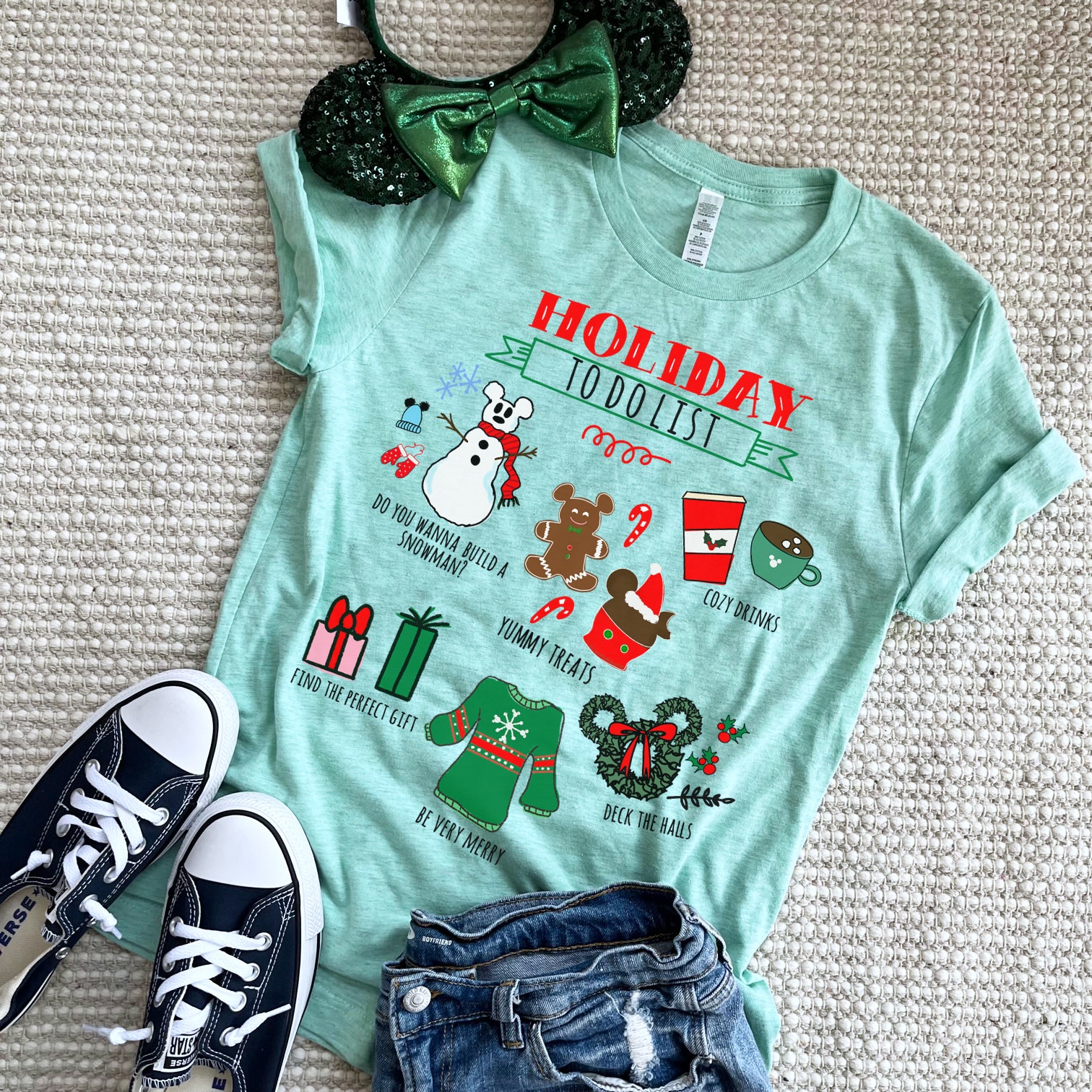 Disney Christmas T-Shirt Disney Holiday Christmas Party To Do List T-Shirt