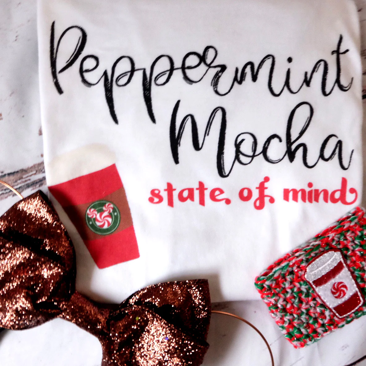 Peppermint Mocha Holiday Coffee State of Mind Short-Sleeve Unisex T-Shirt