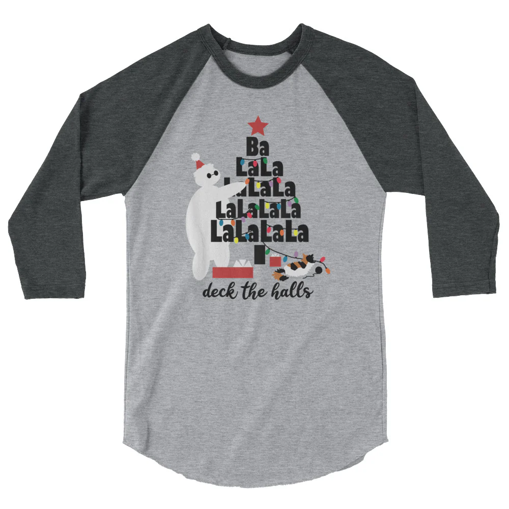 Baymax Disney Christmas Raglan. Christmas Tree with Furry Baby