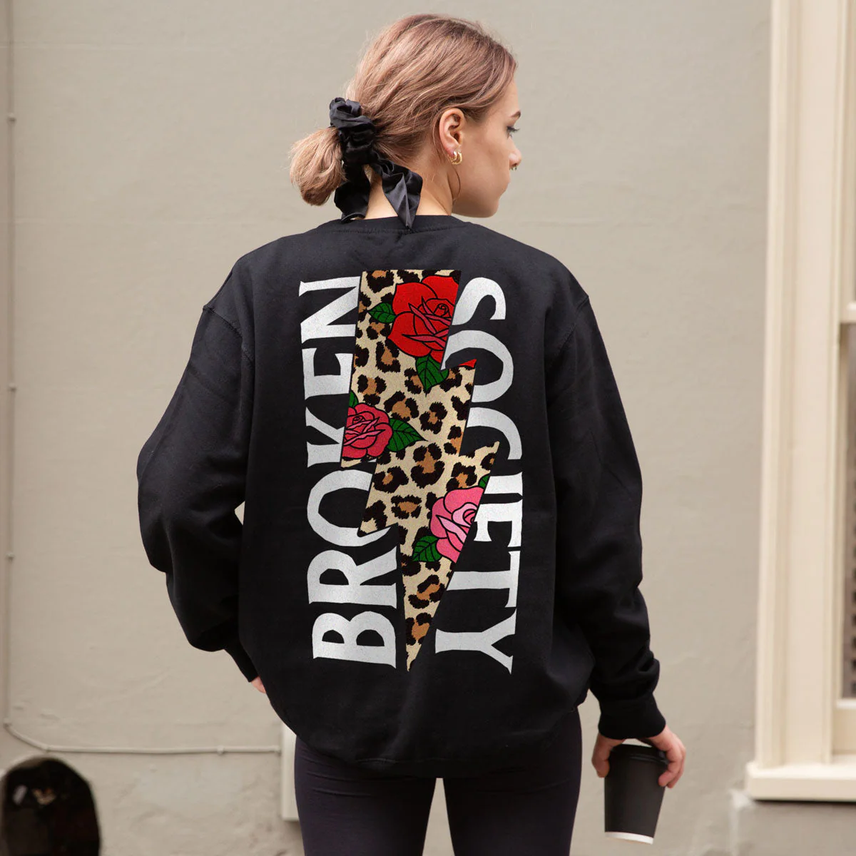 Sweatshirt mit Rosen- und Tiermuster (Unisex)