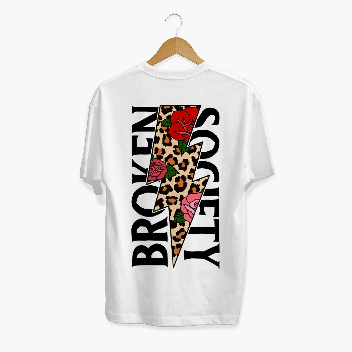 T-Shirt mit Rosen- und Tiermuster (Unisex)