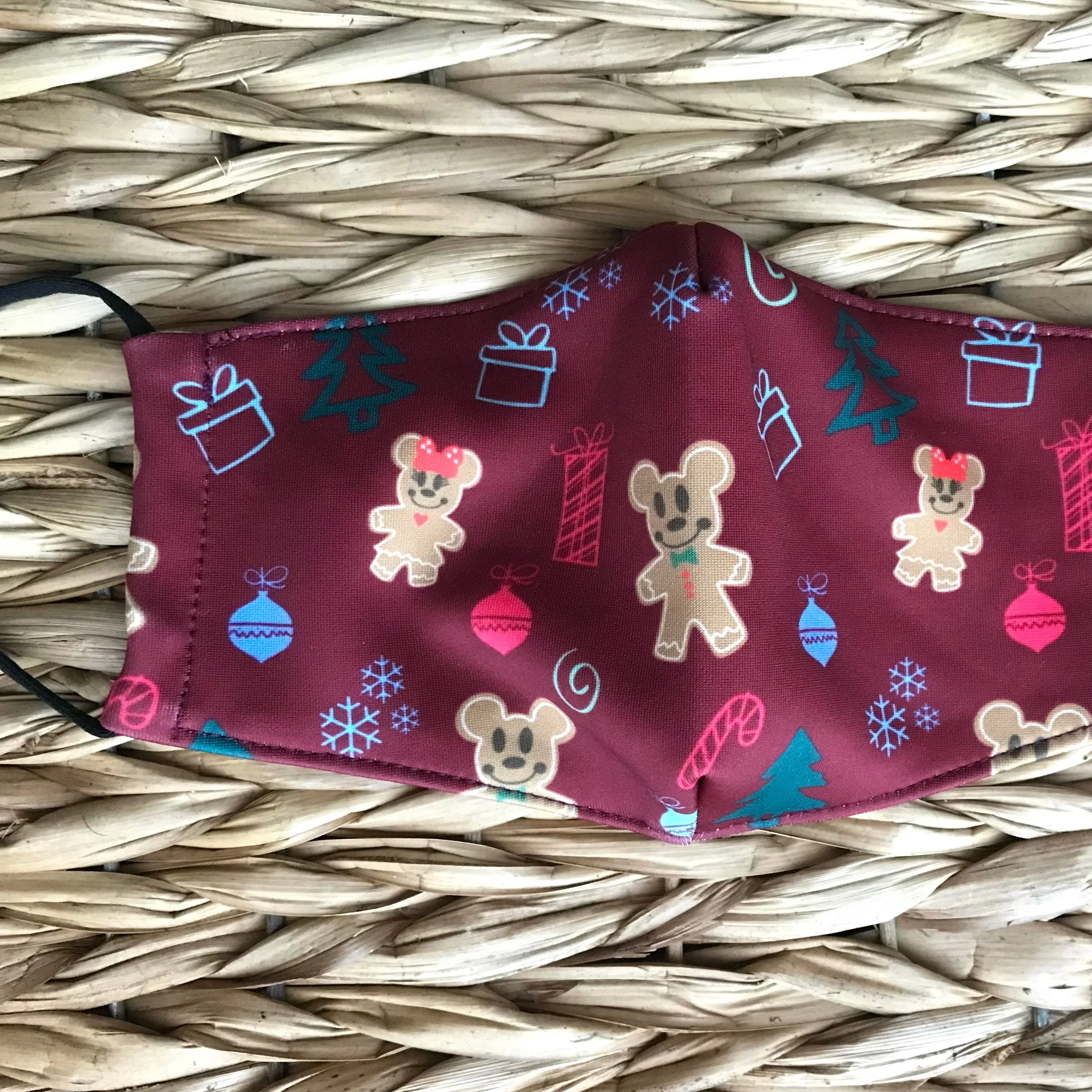 Gingerbread Mickey and Minnie Face Mask