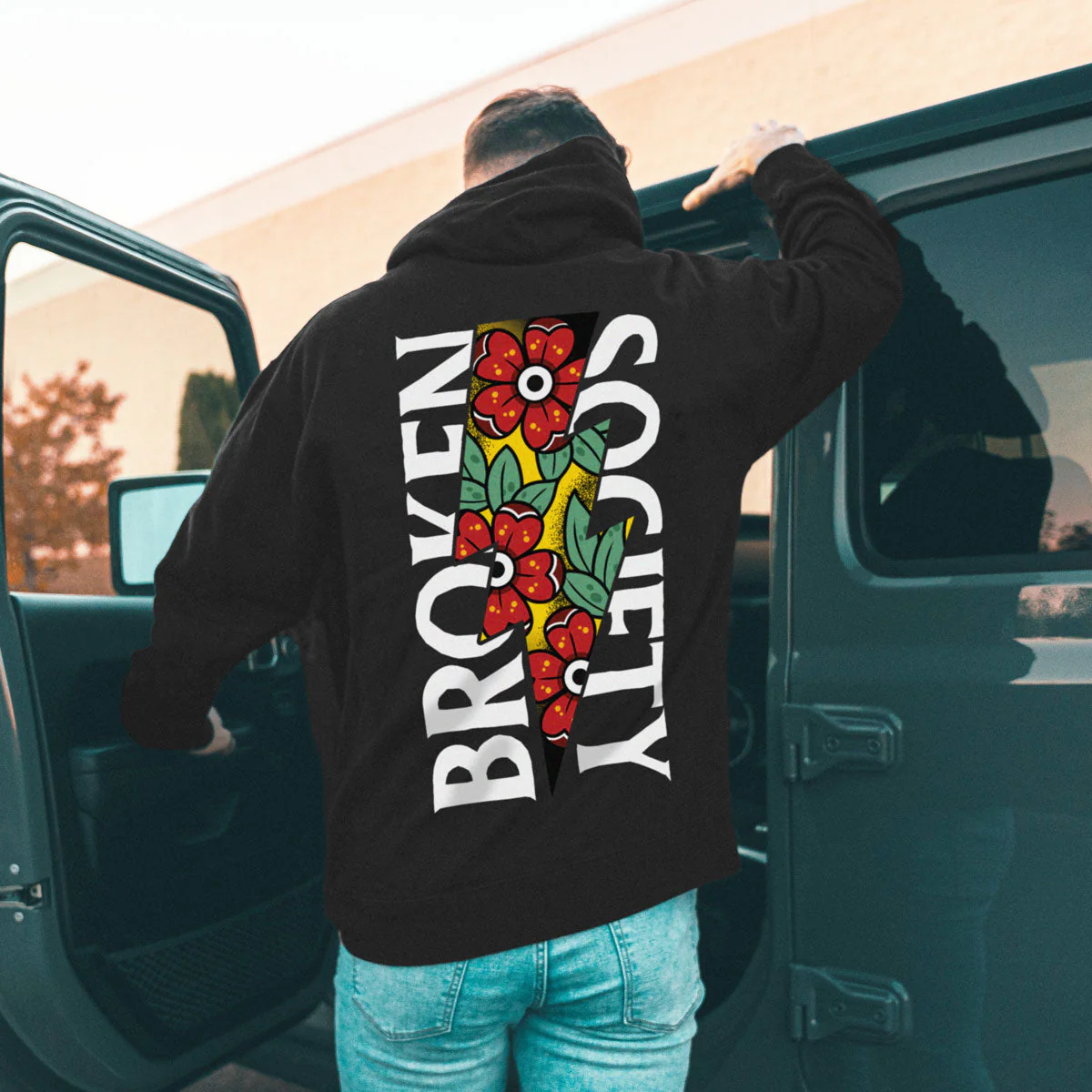 Flower Power Kapuzenpullover (Unisex)