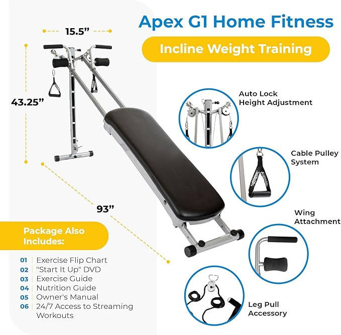 Wellshow Total Gym Versatile Indoor Home Gym Workout Total Body Strength Training Fitness Equipment