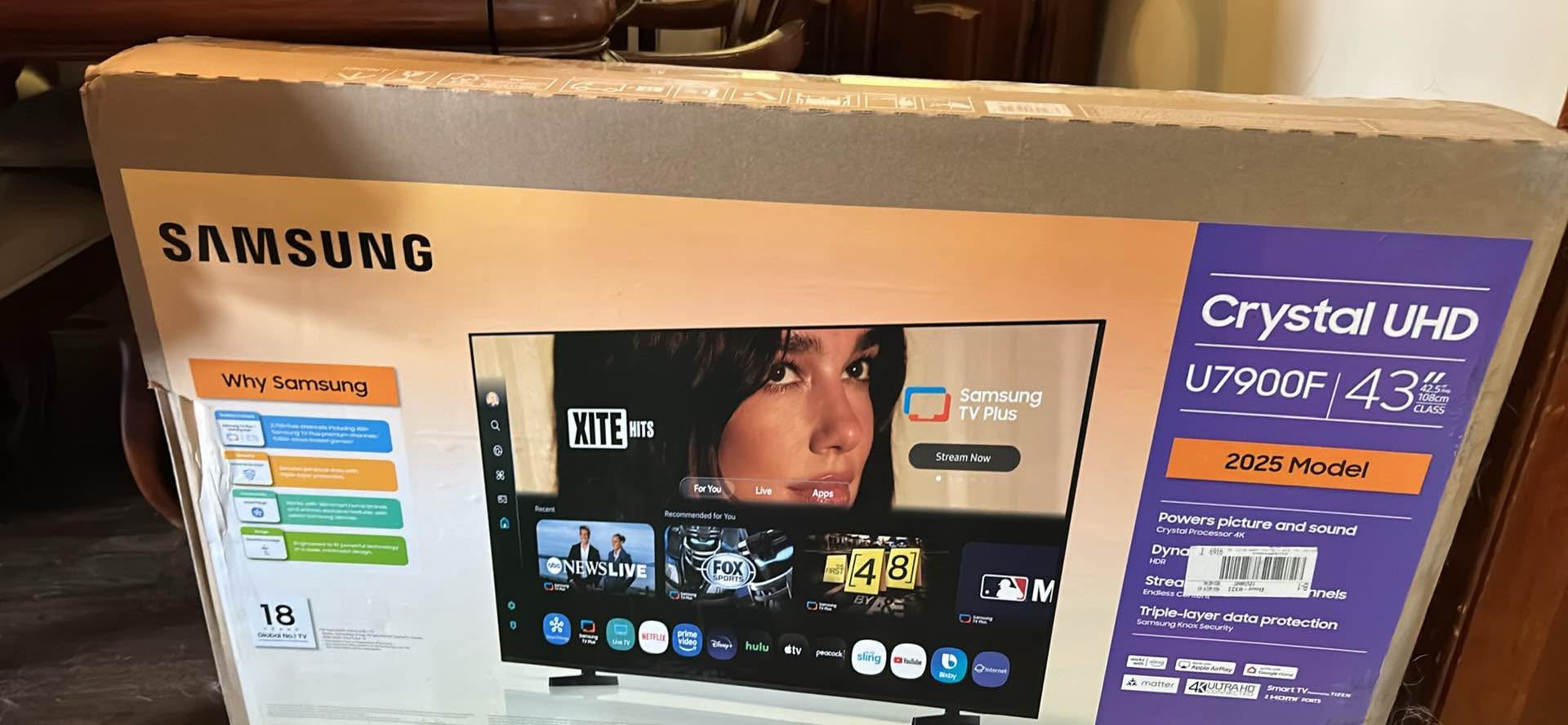 Samsung 85-Inch Class Crystal UHD U8000F 4K Smart TV (2025 Model) Endless Free Content, Crystal Processor 4K, MetalStream Design, Knox Security, Alexa Built-in