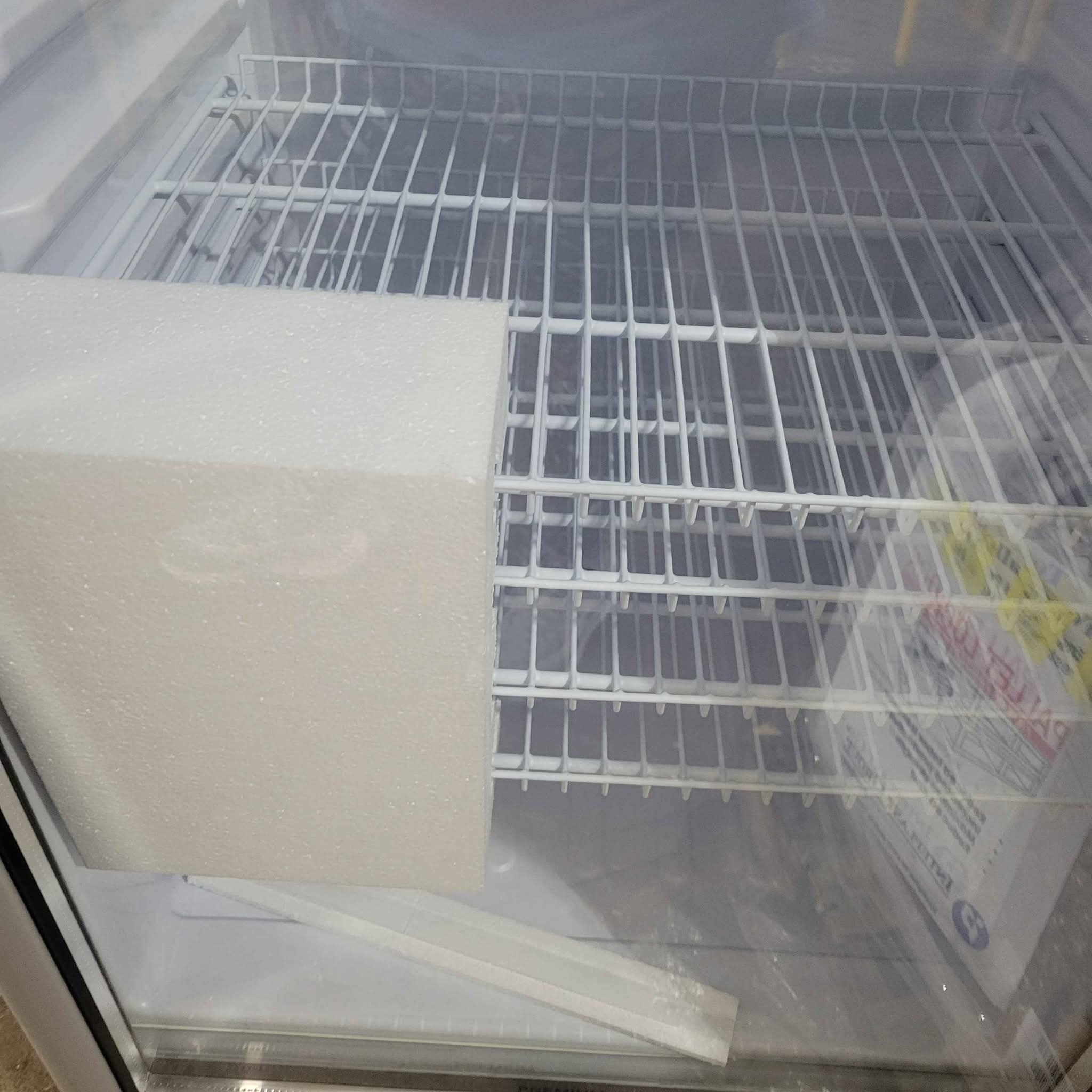 PremiumLevella PRF90DX Glass Door Display Refrigerator 9.0 cu ft Commercial Beverage Cooler Merchandiser With Customizable Lightbox - Silver