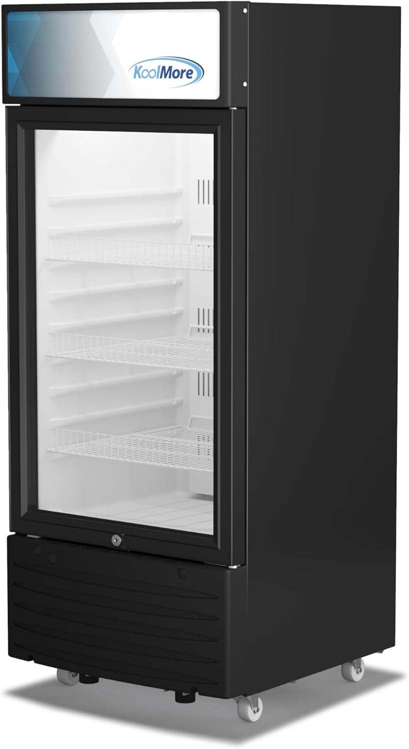 KoolMore MDR-9CP Display-Refrigerator, 9 cu.ft. Single Swing Door, Black