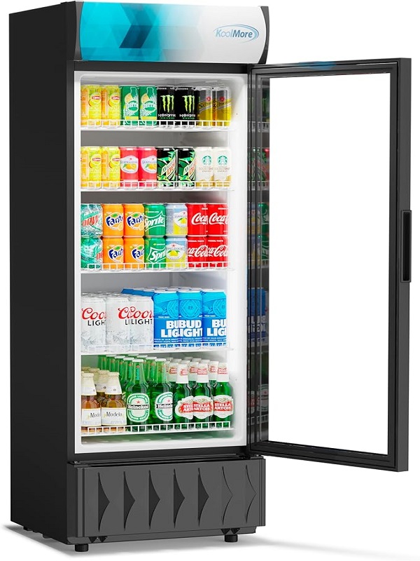 KoolMore MDR-9CP Display-Refrigerator, 9 cu.ft. Single Swing Door, Black
