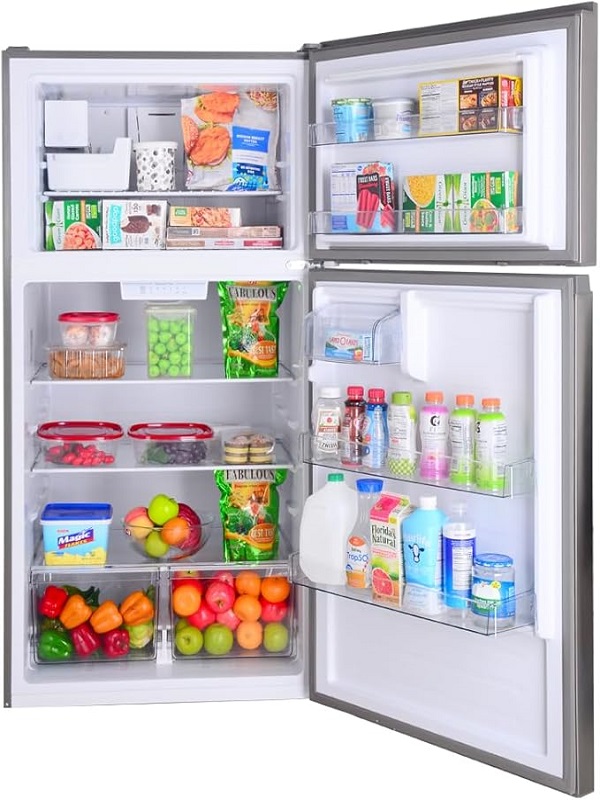 Kenmore 30 in. 18.1 cu. ft. Capacity Refrigerator/Freezer with Adjustable Glass Shelving, Humidity Control Crispers, Ice Maker, ENERGY STAR Certified, Fingerprint Resistant Stainless Steel