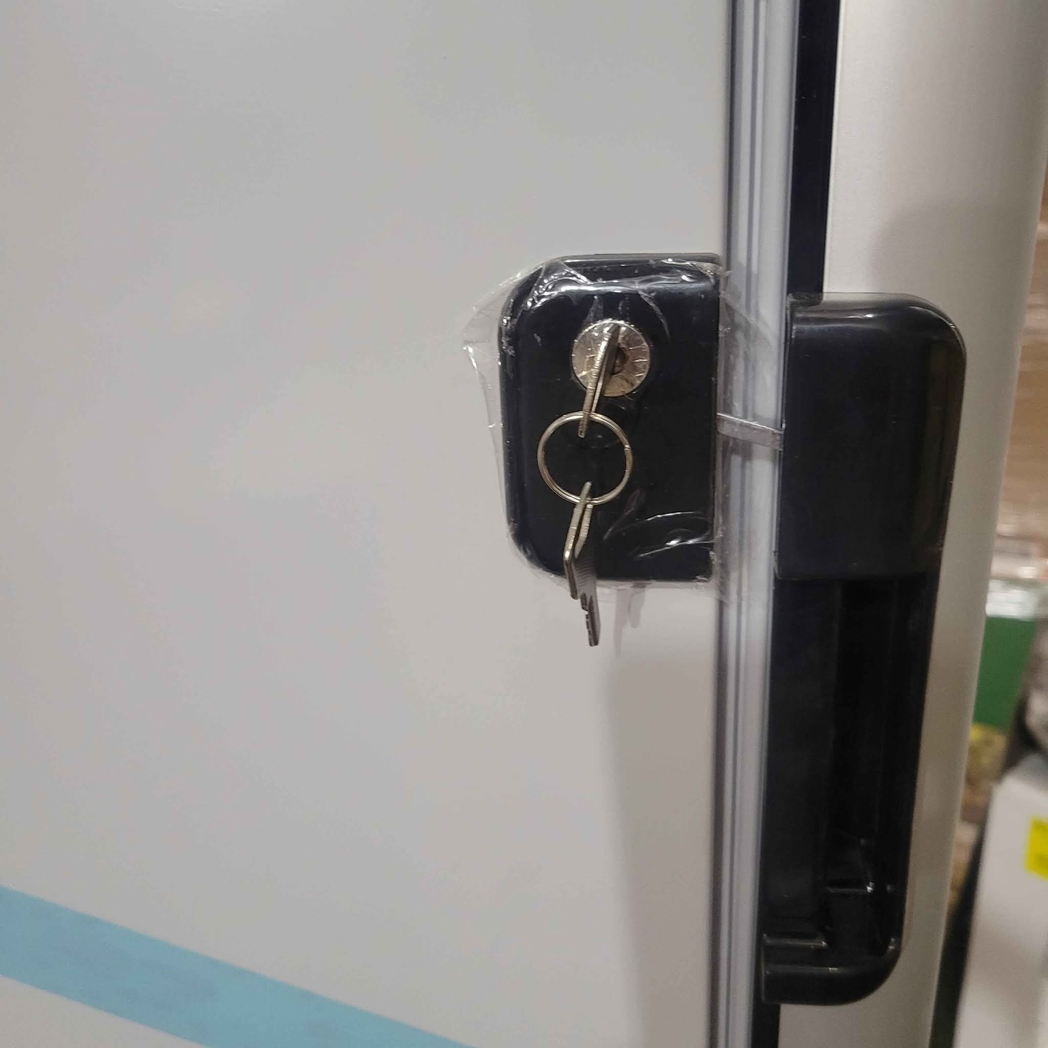 PremiumLevella PRF90DX Glass Door Display Refrigerator 9.0 cu ft Commercial Beverage Cooler Merchandiser With Customizable Lightbox - Silver