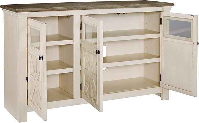 Signature Design by Ashley Bolanburg Farmhouse TV Stand Fits TVs up to 58