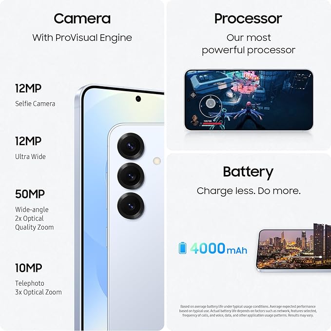 Samsung Galaxy S25 Cell Phone, 256GB Smartphone, Unlocked Android, AI Night Mode Camera, Snapdragon 8 Elite Fast Processor, ProScaler Display, 4000mAh Battery, 2025, US 1 Yr Warranty, Mint