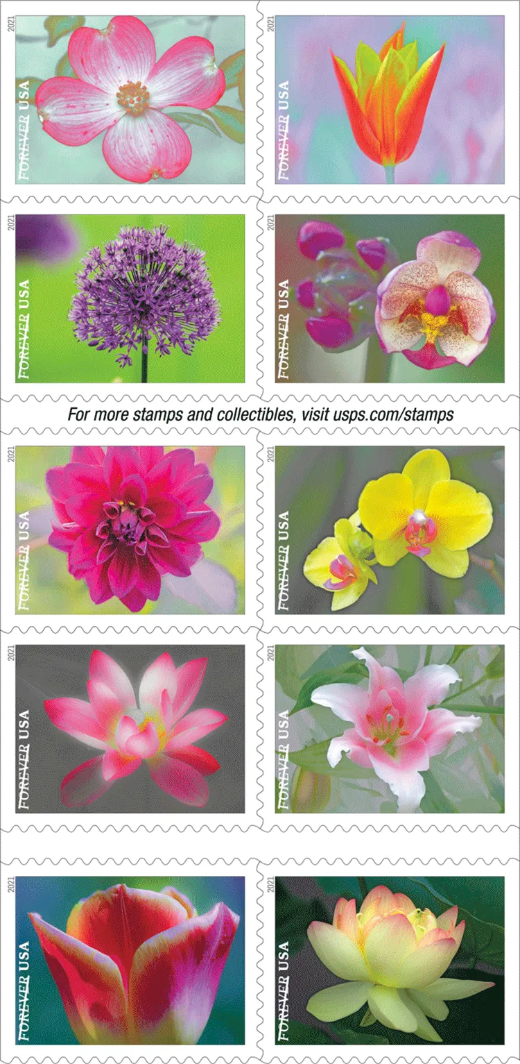 Garden Beauty Forever Stamps 2021