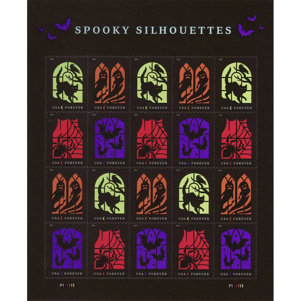 🎁[US Free Shipping] Spooky Silhouettes Halloween 2019 - 5 Booklets / 100 Pcs