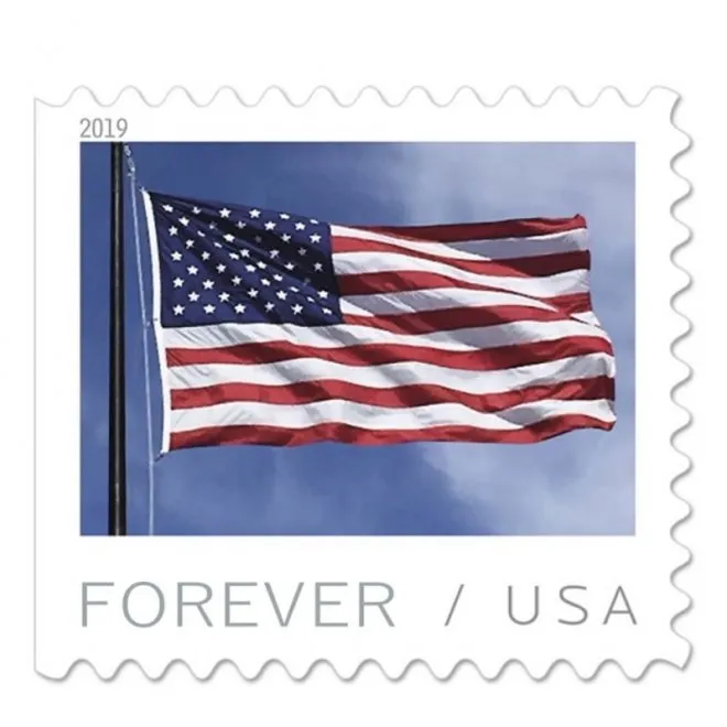 【Free Shipping】Big Sales! 5 U.S. Flag Stamps,5 Rolls/500 Pcs