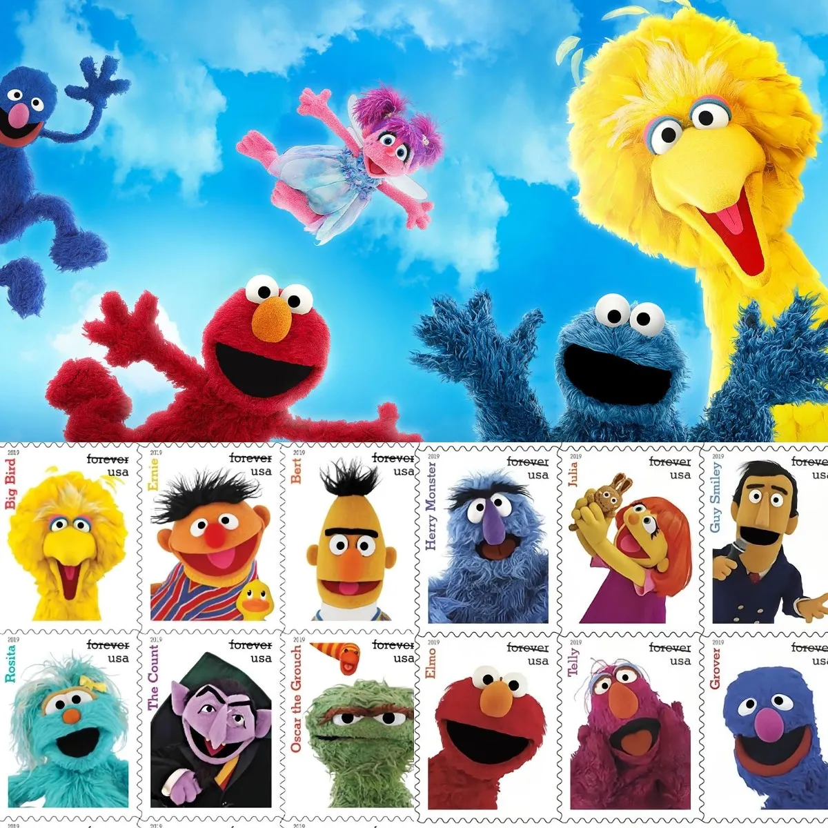 Sesame Street Forever Stamps 2019