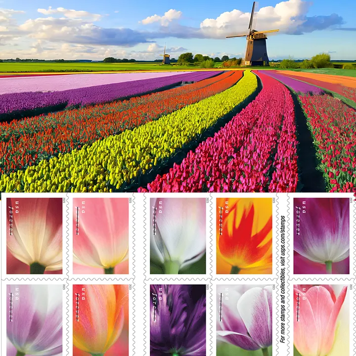 Tulip Blossoms Stamps 2023