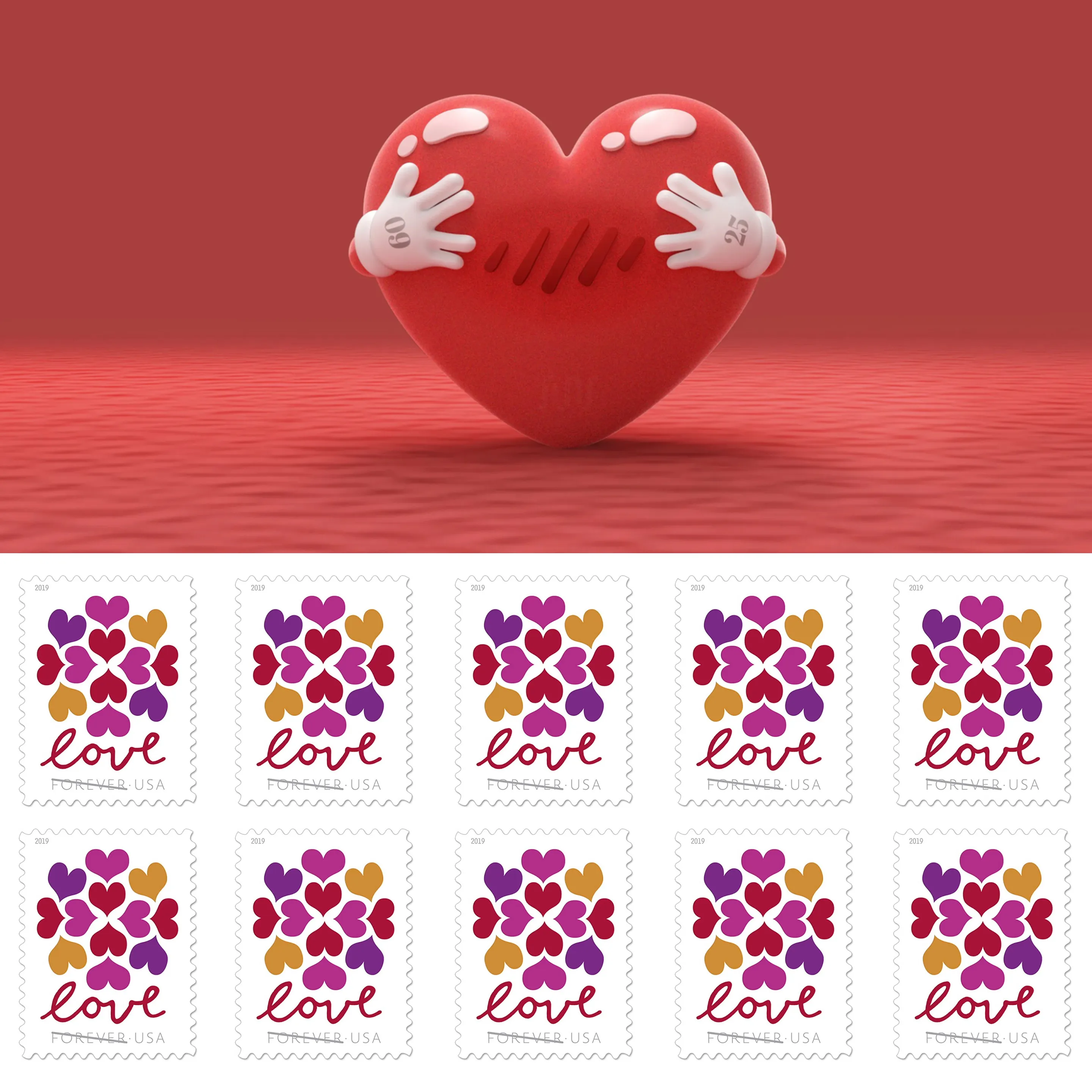 Hearts Blossom Forever Stamps 2019
