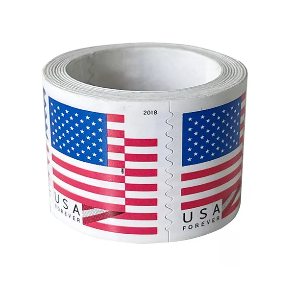 【Big Sale!】 U.S. Flag Stamps 1 Roll/100Pcs
