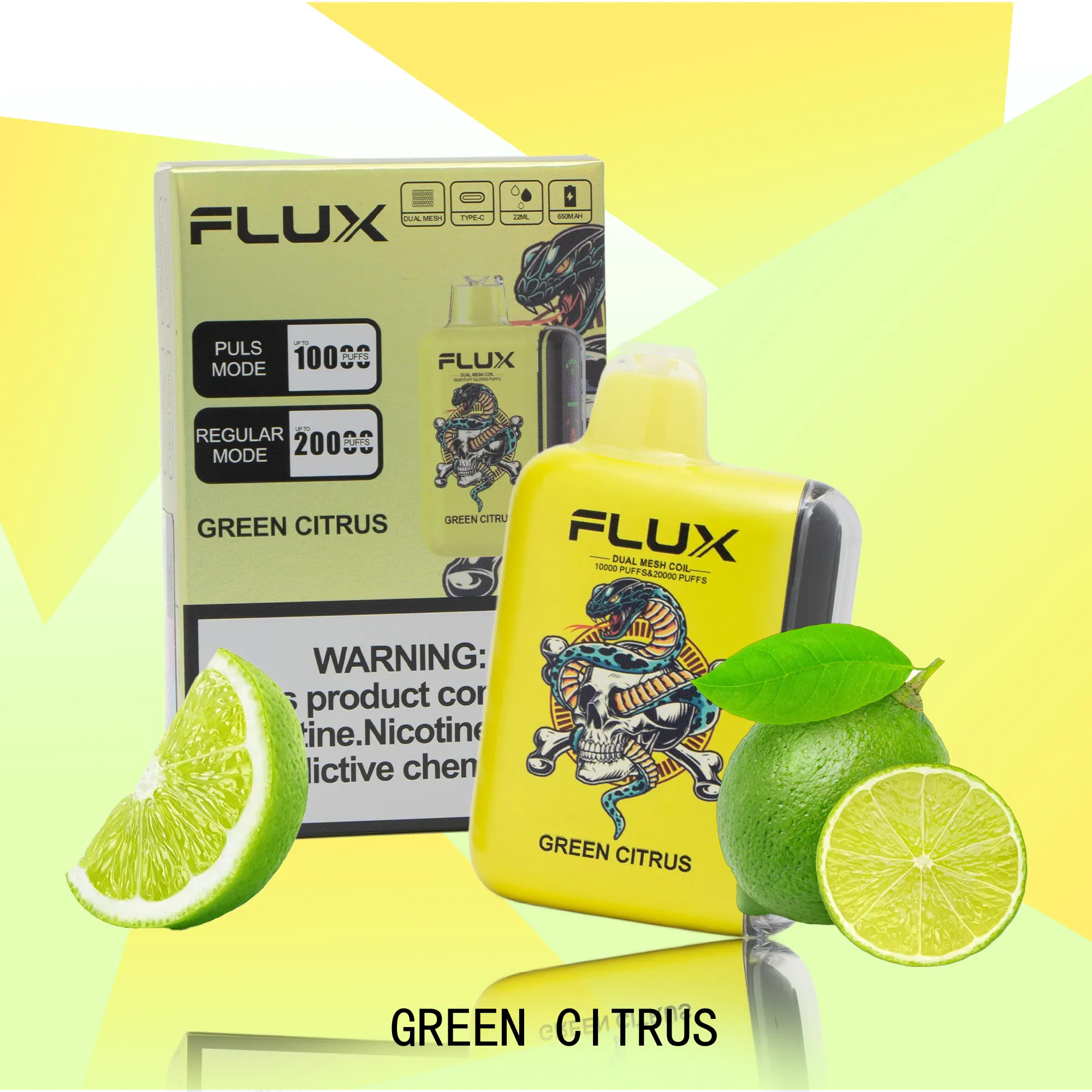 FLUX GREEN CITRUS 20000 PUFFS - AUSMOKES
