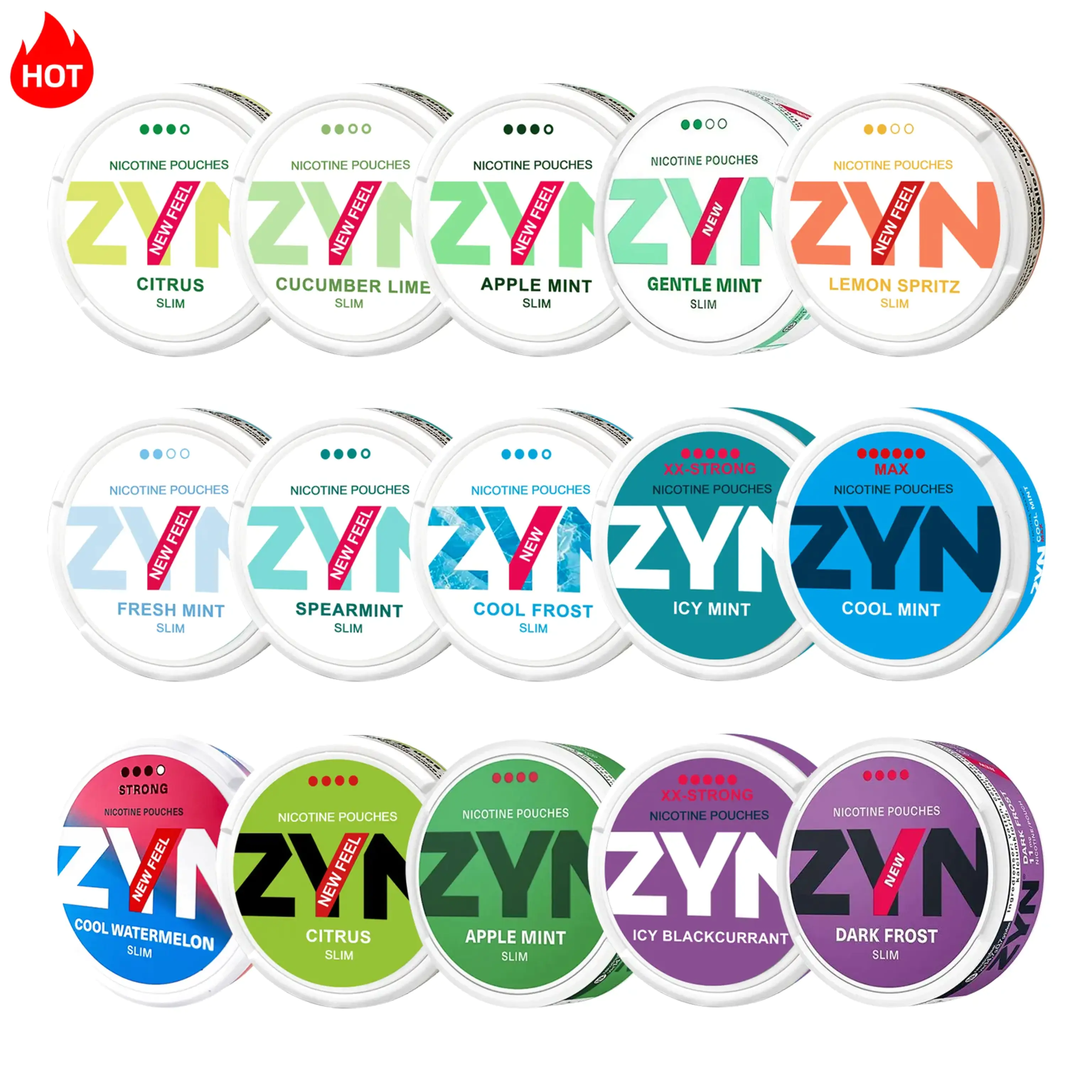 The popular EU-compliant Swedish ZYN nicotine pouches are available in over 20 flavors.