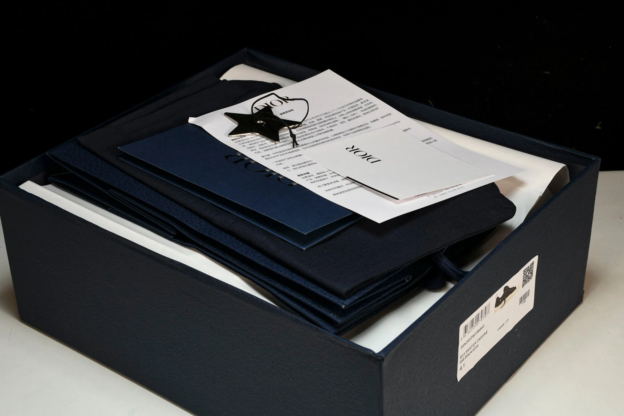 D1or B23 Skater Low x ERL 'Black Canvas'