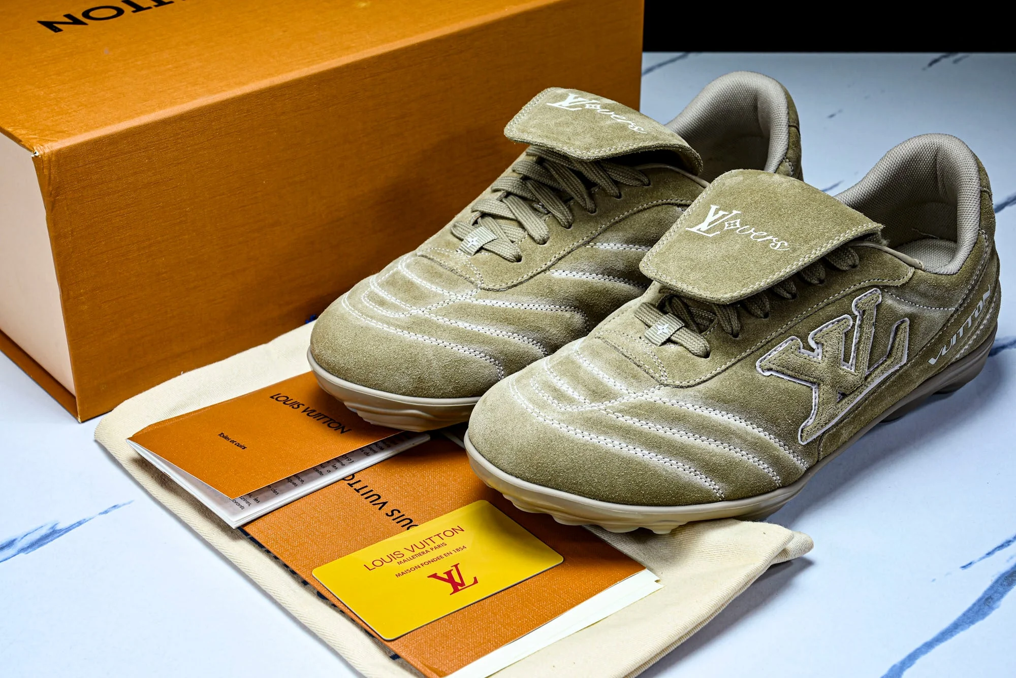 Louis Vuittоп Footprint Soccer Sneaker 'Beige Suede'