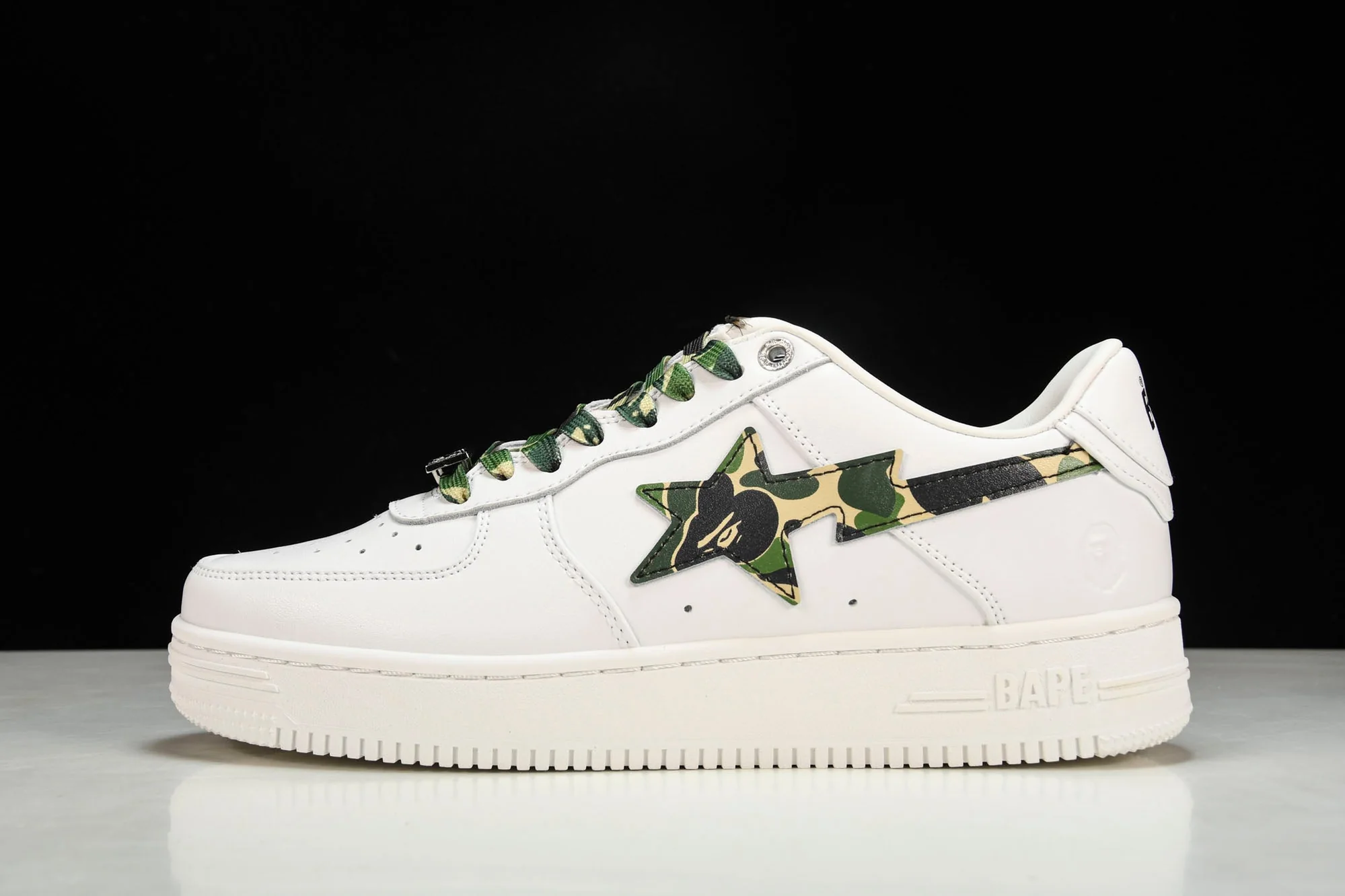 A Bathing Ape Bape Sta 'White ABC Camo Green'