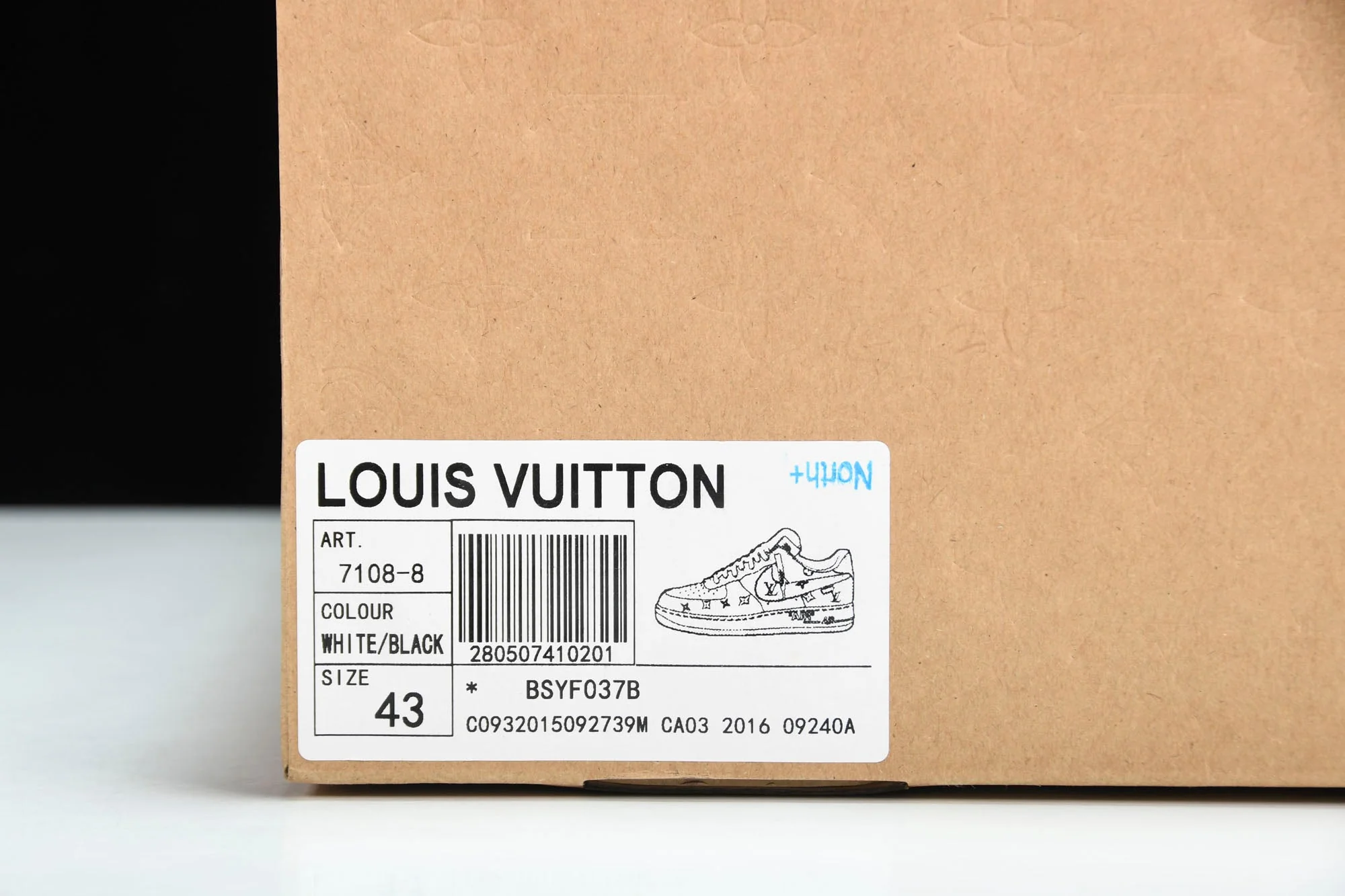 Louis Vuittоп x AF1 by Virgil Abloh 'Black White'