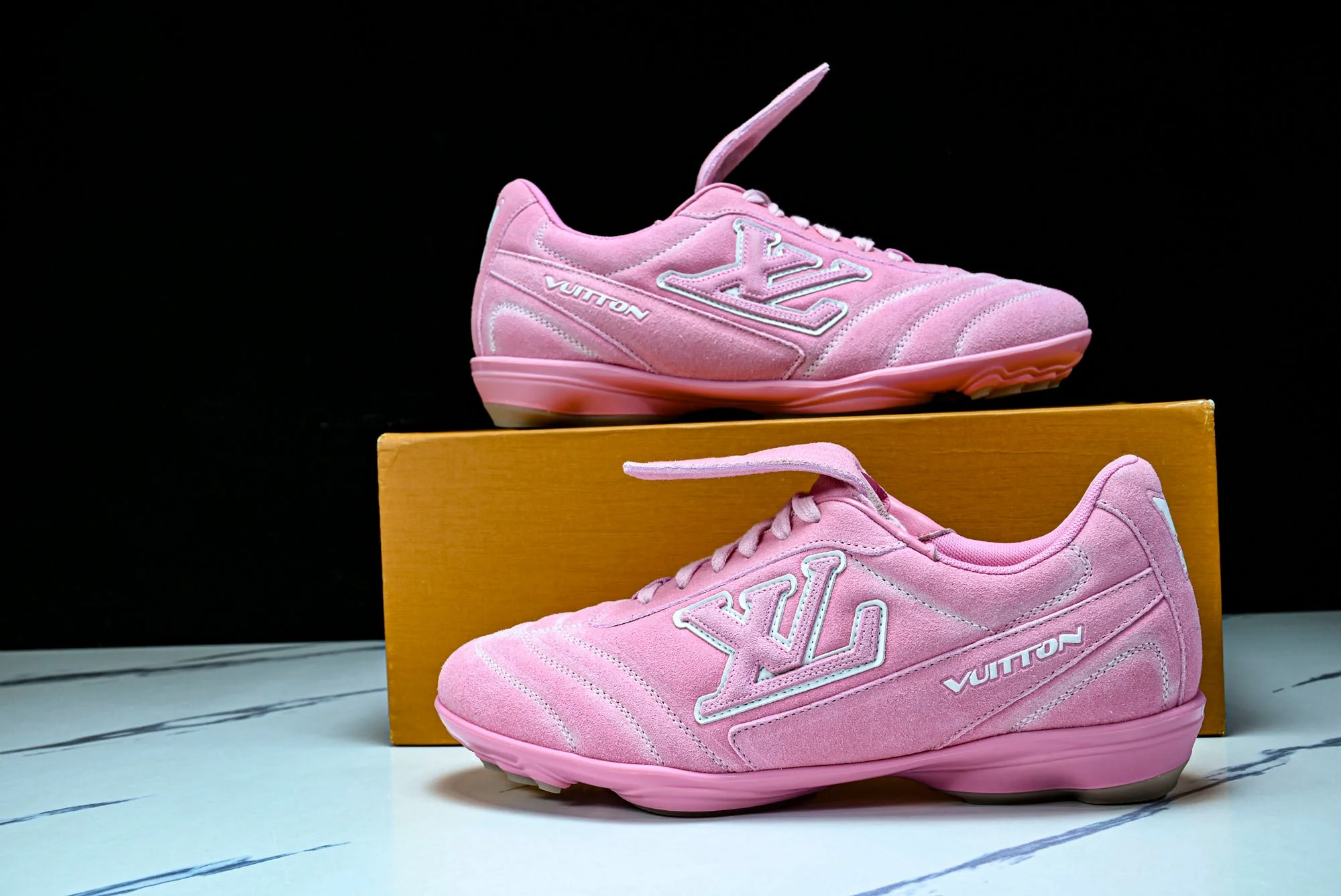 Louis Vuittоп Footprint Soccer Sneaker 'Pink Suede'