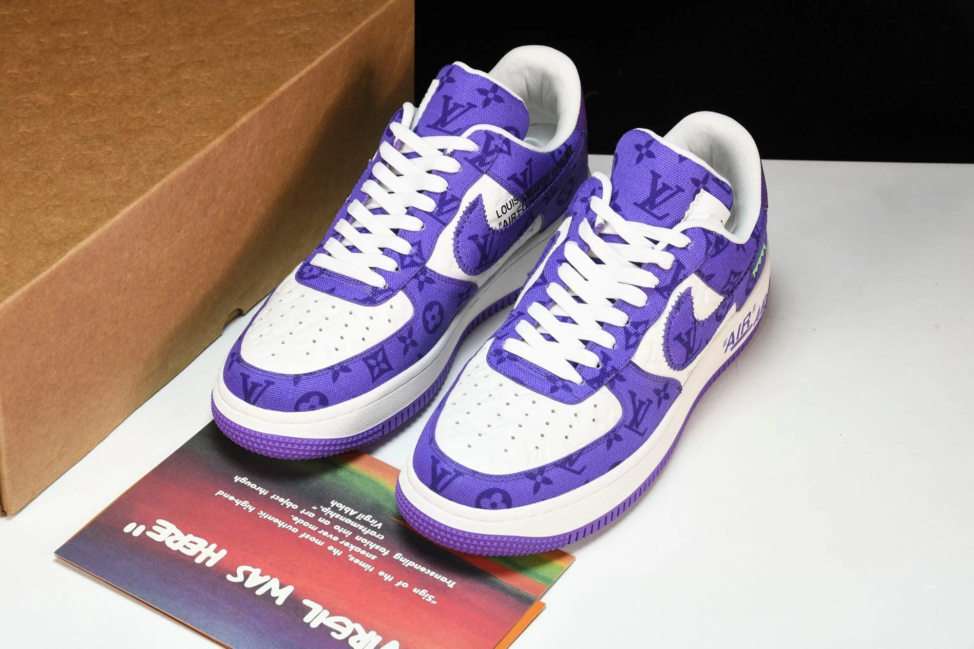 Louis Vuittоп x AF1 by Virgil Abloh 'Purple White'
